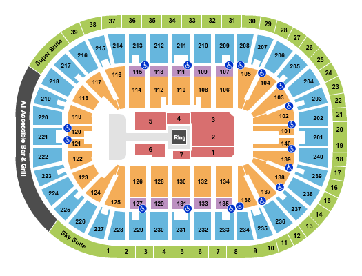Heritage Bank Center WWE Seating Chart